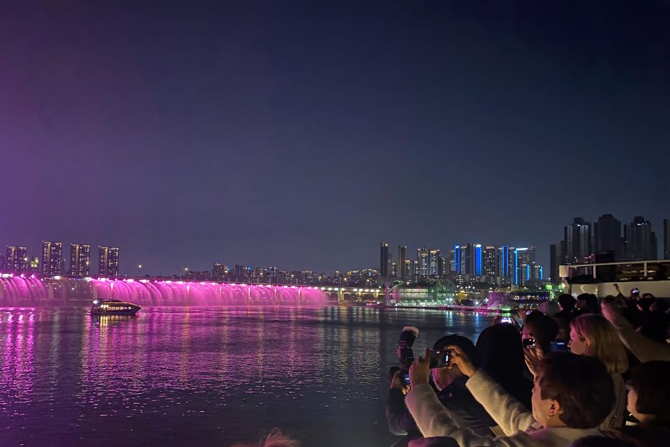 Guided night cruise on the Han River and picnic in Hangang Park
