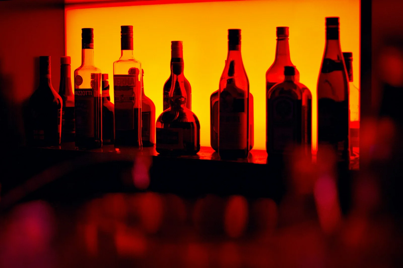 Bar with bottles